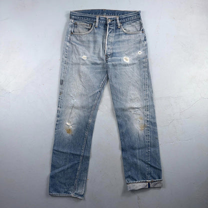 Levis 501 Vintage 80s Redline Selvedge USA XX Jeans Light Wash 33x34 Act 30x30