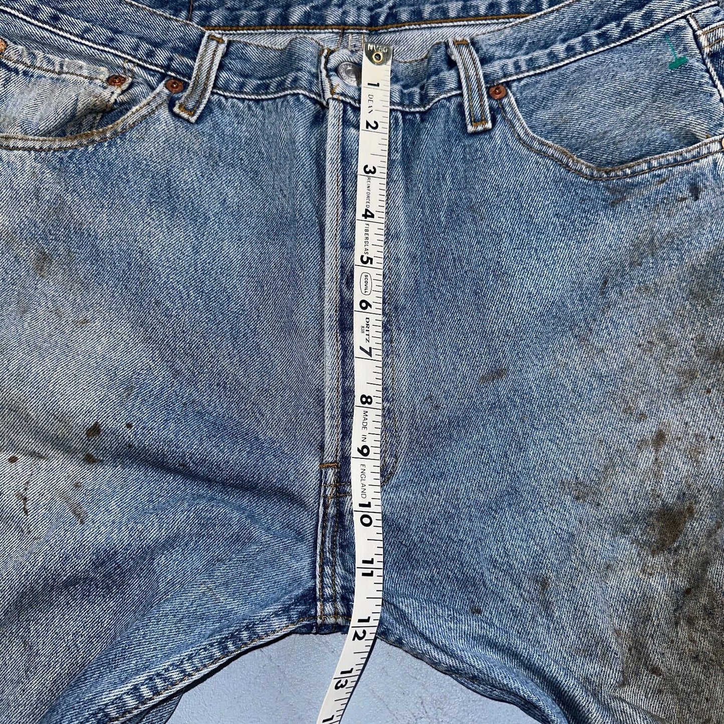 Levis 501 Vintage 90s Europe Straight Leg Jeans Blue Light Wash 36x36 Act 34x29