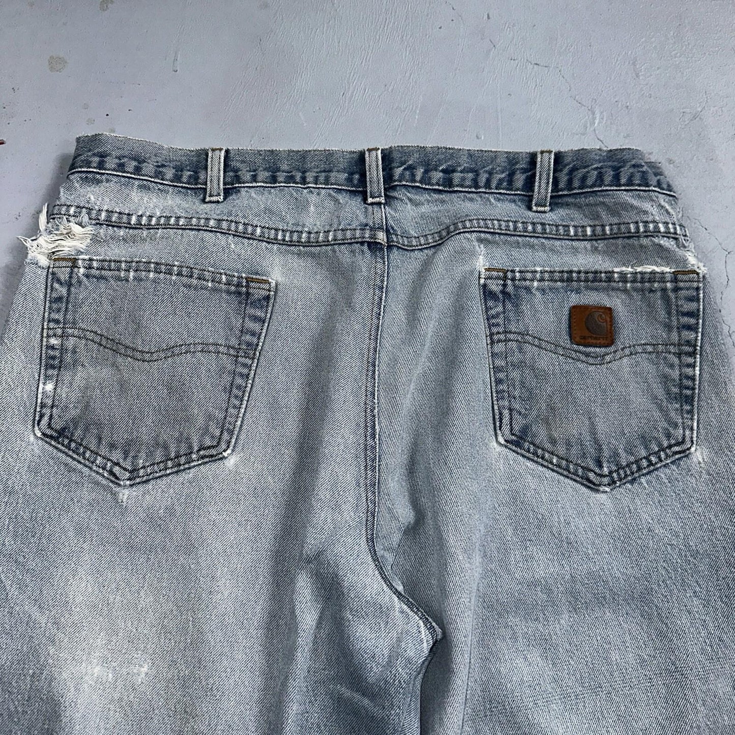 Carhartt B17 DST Relaxed Fit Denim Blue Jeans Mens 40x32 Workwear Denim