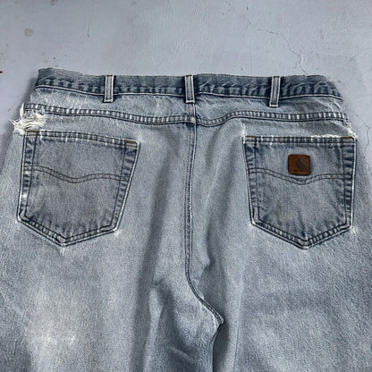 Carhartt B17 DST Relaxed Fit Denim Blue Jeans Mens 40x32 Workwear Denim