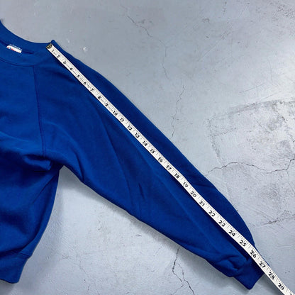 1990s VTG Hanes Sport Blank Sweatshirt XL Blue Made In USA Crewneck Basic