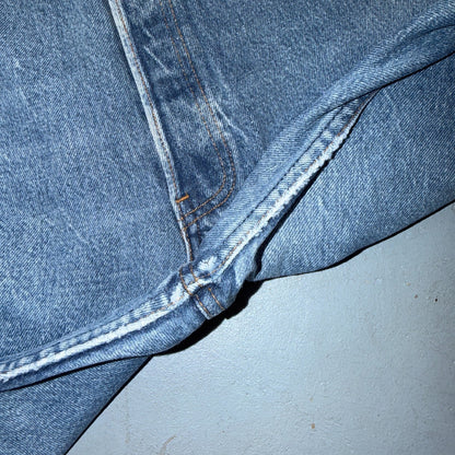 Levis 501 Vintage 80s USA XX Straight Leg Jeans Blue Light Wash 40x33 Act 38x29