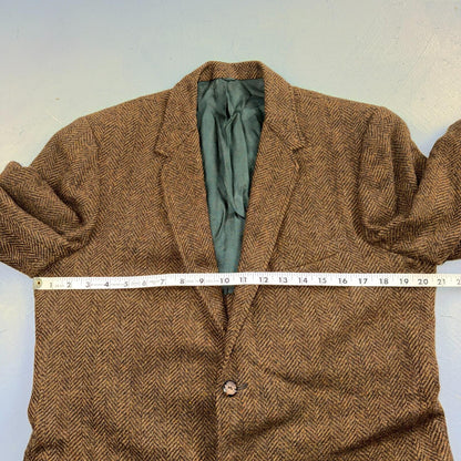 1940s VTG Mens Suit Jacket Sport Coat 40 Rockabilly 40s 50s Union Tweed Brown