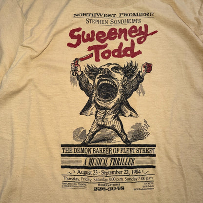 Sweeney Todd Rare 1984 VTG T Shirt Portland Oregon Promo Movie Theatre Art 80s