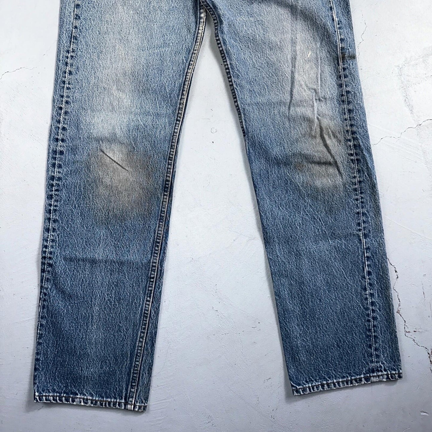 Levis 501 Vintage 90s USA XX Straight Leg Jeans 35x36 Blue Light Wash Act 32x32