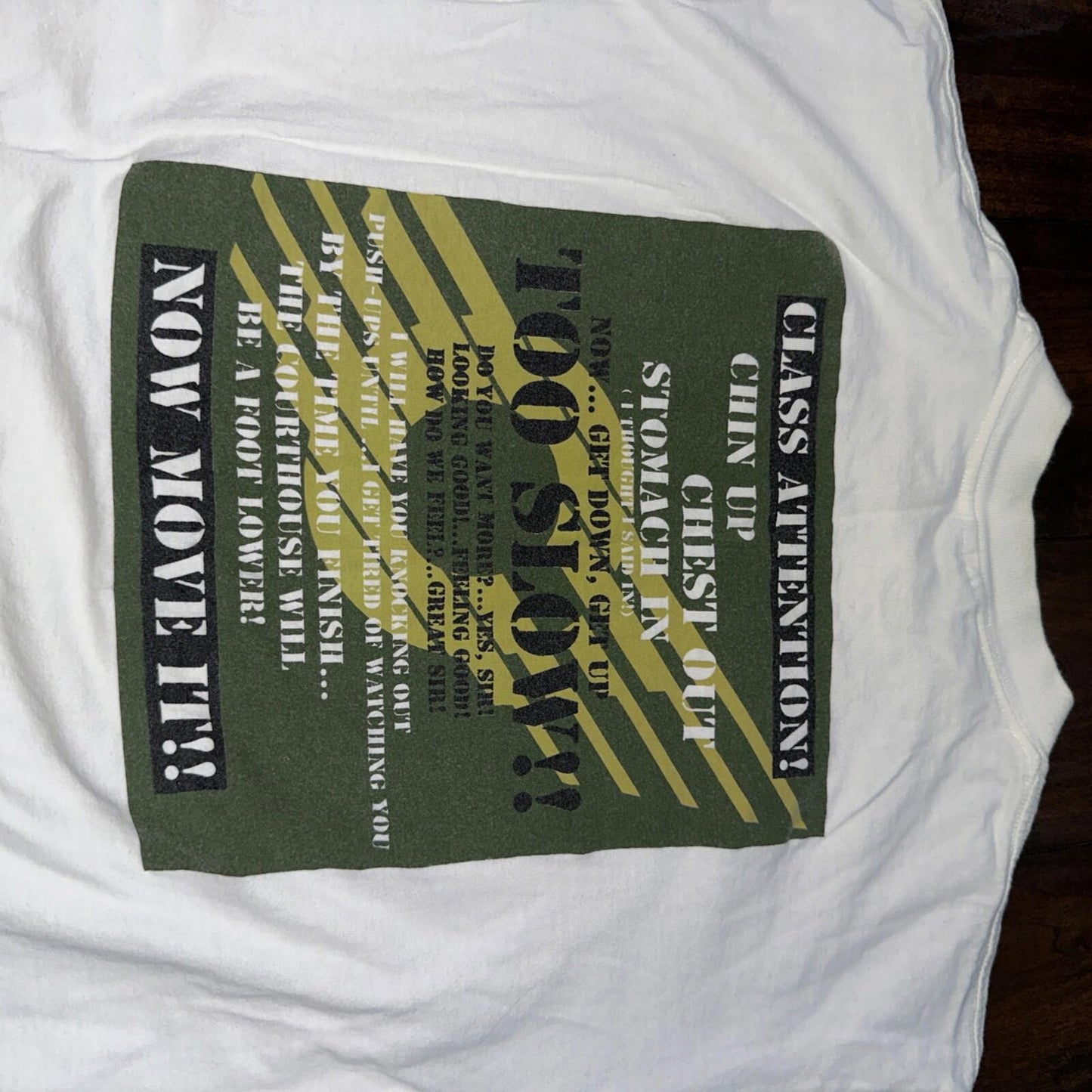 Oneita Boot Camp Vintage T Shirt 90s Military Army Training Soldier Funny Humor