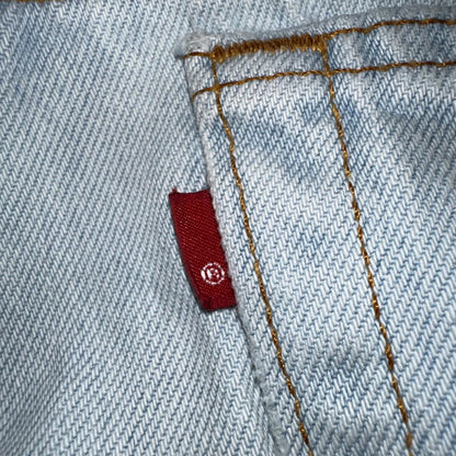 Levis 501 Vintage 90s USA XX Straight Leg Jeans Blue Light Wash 32x34 Act 29x26