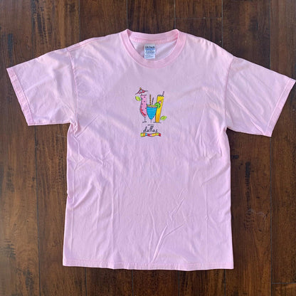 Dallas Texas Vintage T Shirt Drinks Alcohol Summer Beach Relax Vibe Hot Pink 90s