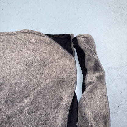 VTG Patagonia R1/R2 Regulator Polartek Deep Pile Fleece Grey Black Jacket USA S