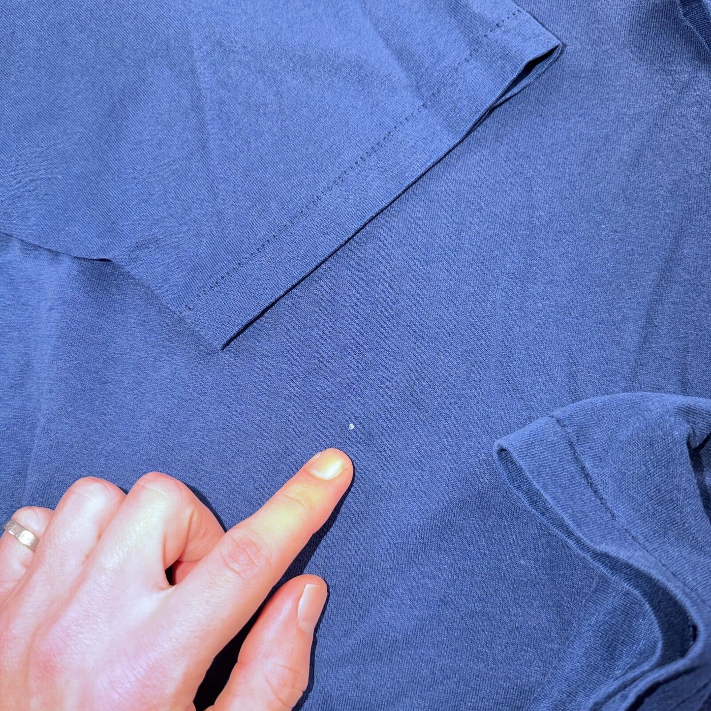 Hanes 80s Single Stitch Navy Blue Blank VTG T Shirt 1980s Classic Large