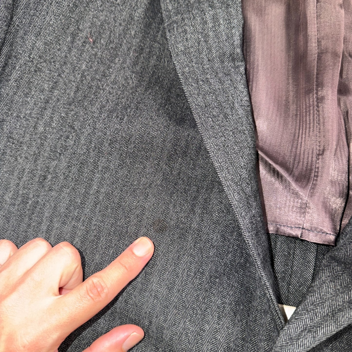 VTG Mens 2 PC Suit 46 Jacket Coat Pants Gray Rockabilly 60s 1960s HBT Drop Loop