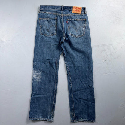 Levis 501 Vintage Y2K XX Straight Leg Jeans Blue Med Wash 34x33 Act 33x30