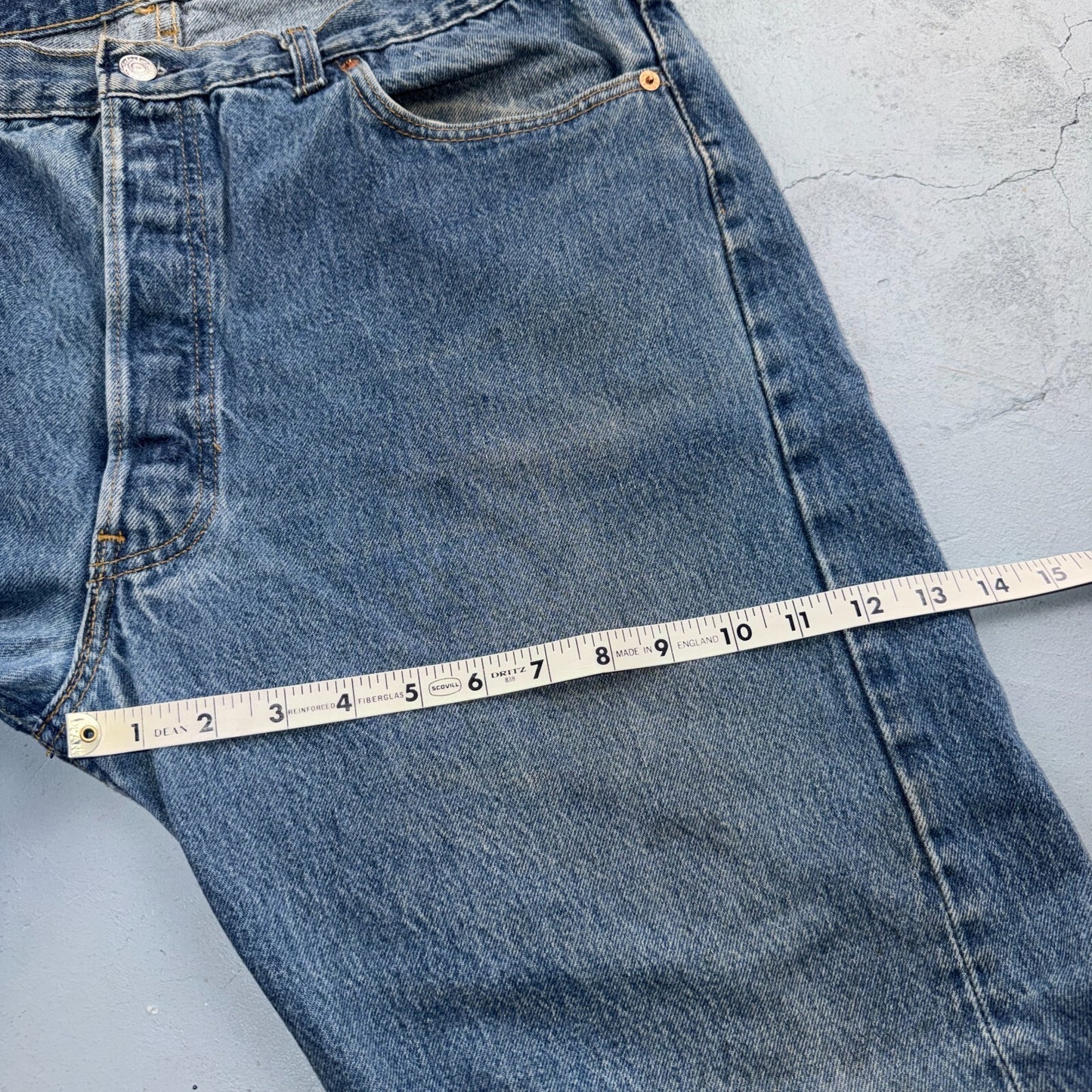 Levis 501 Vintage 80s USA XX Straight Leg Jeans Blue Light Wash 40x30 Act 37x28