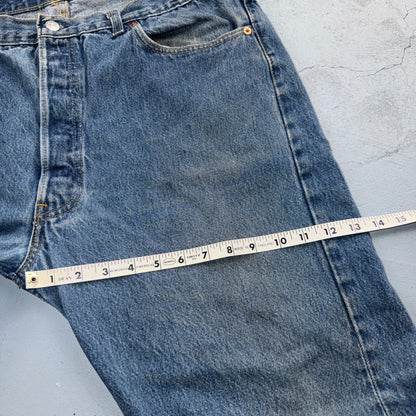 Levis 501 Vintage 80s USA XX Straight Leg Jeans Blue Light Wash 40x30 Act 37x28