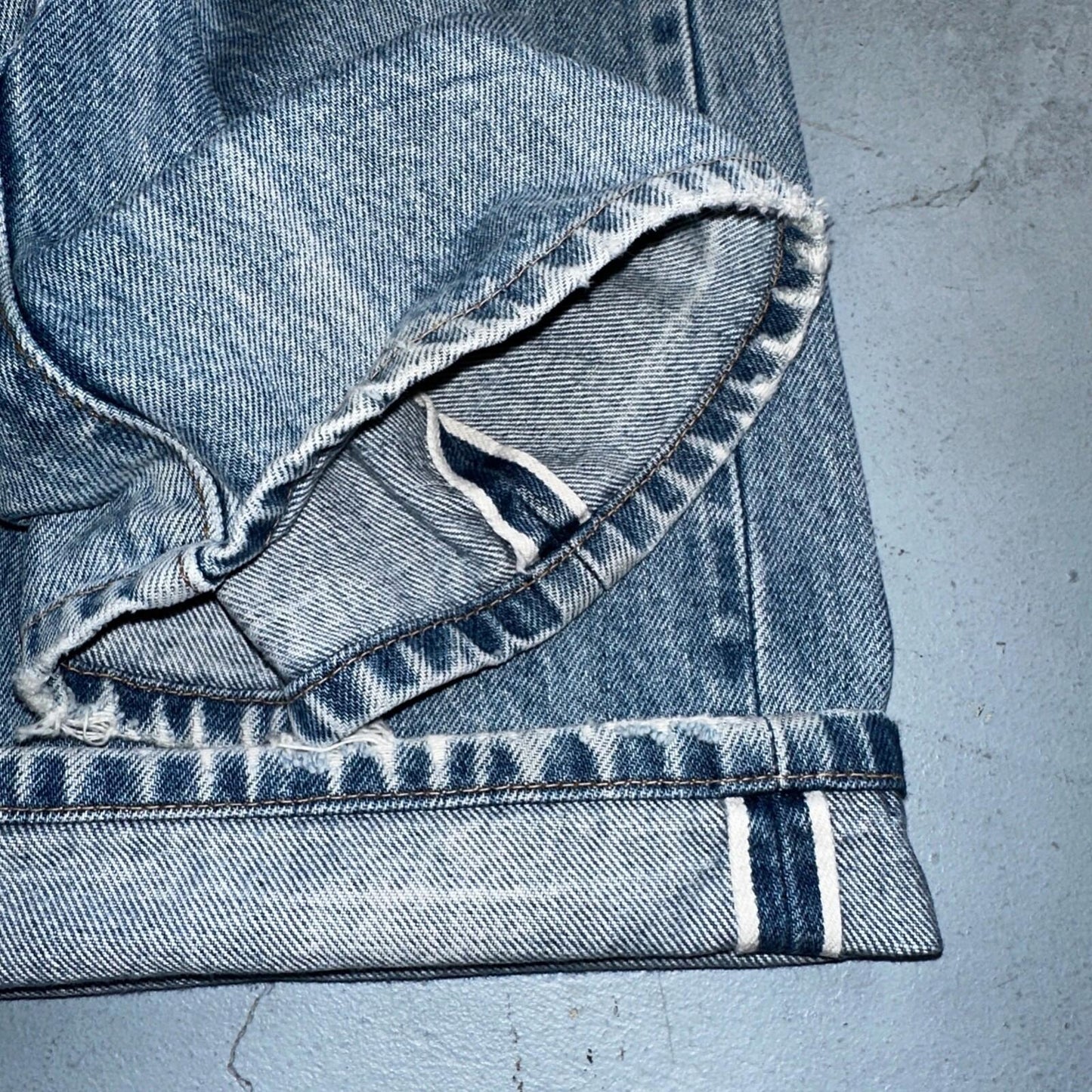 Levis 501 Vintage 80s Redline Selvedge USA XX Jeans Light Wash 524 Act 32x27