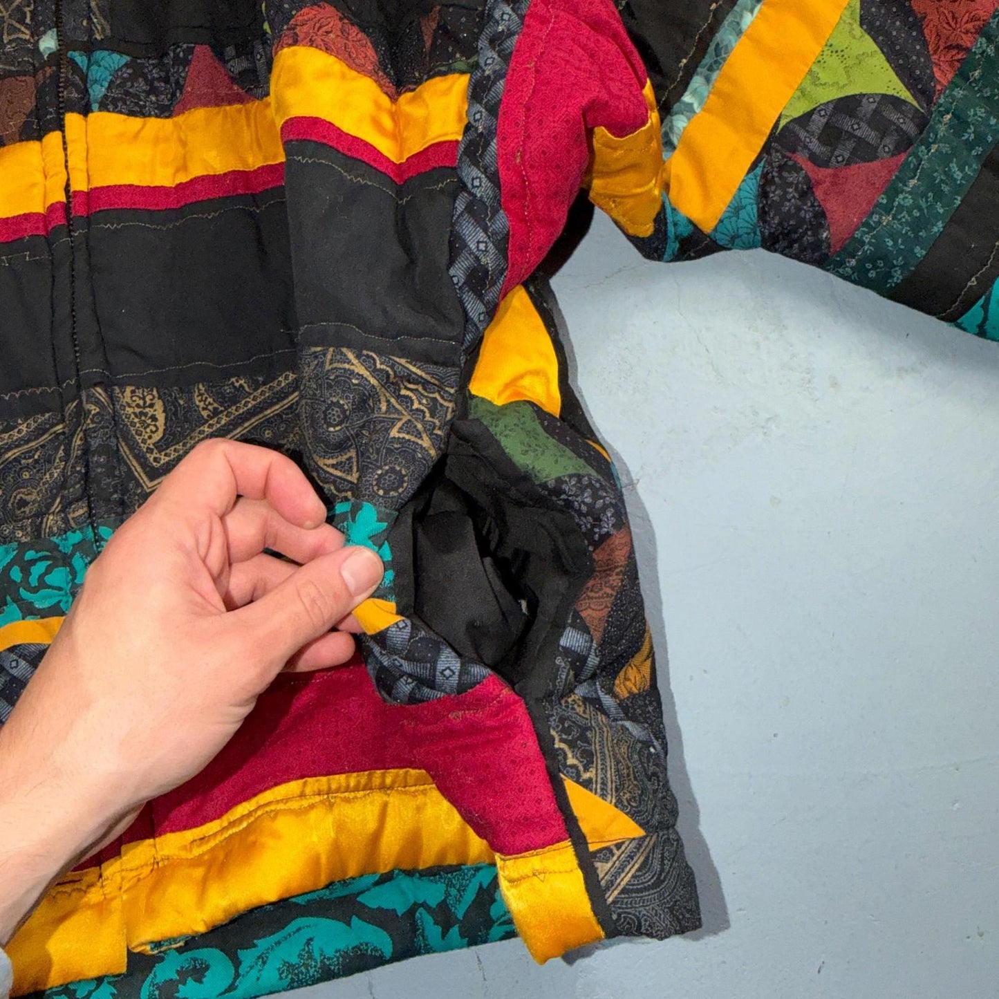 Hand Made Fashion 60s 70s Talon Vintage Ski Jacket Crazy Patterns One of a Kind
