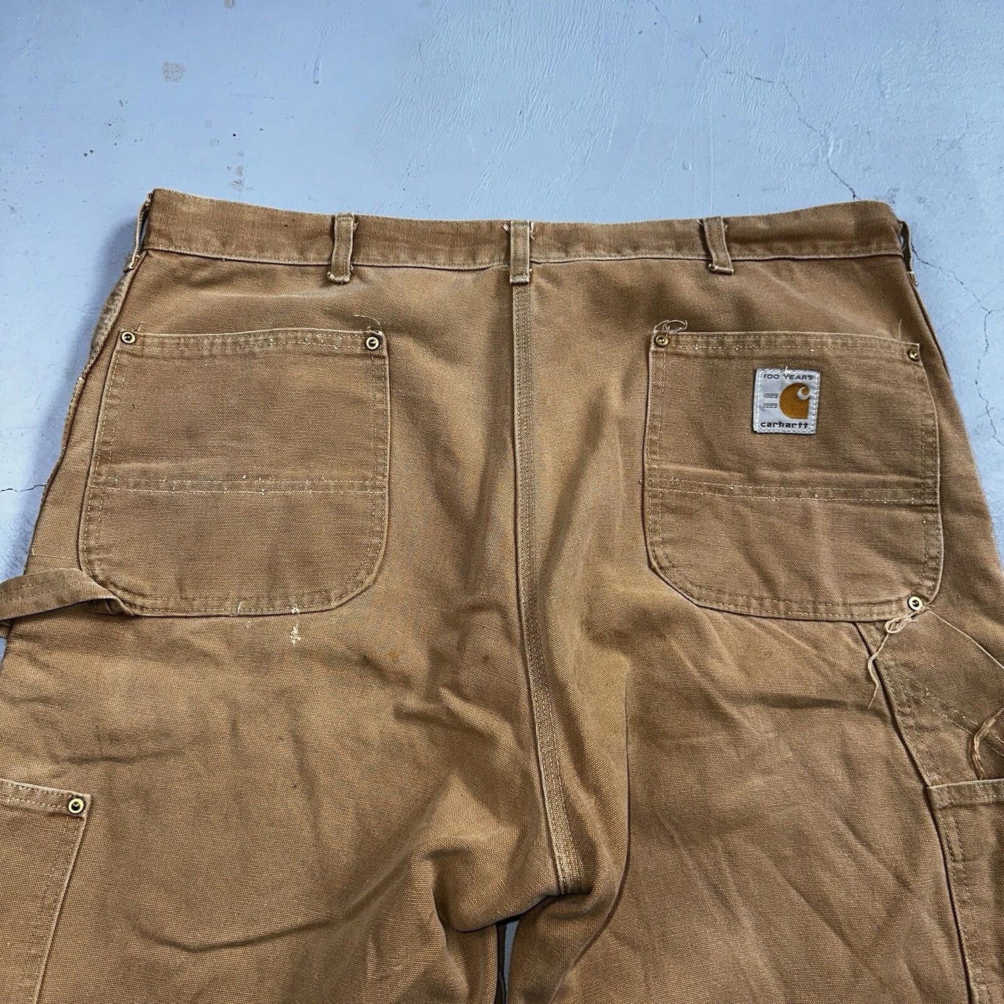 Carhartt 1989 VTG Double Knee Carpenter 80s Pants USA B01 Brown 42x32 Act 40x30