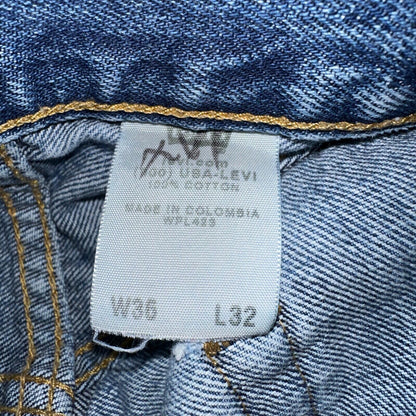 Levis 501 Vintage 90s Mexico Straight Leg Jeans 36x32 Y2K Med Wash Act 34x30