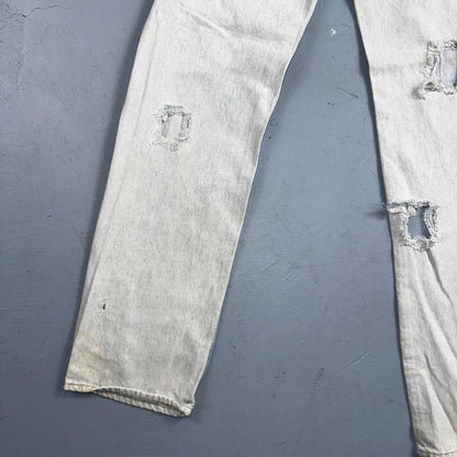 Levis 501 Vintage 90s USA XX Straight Leg Jeans 32x34 Blue Light Wash Act 29x32