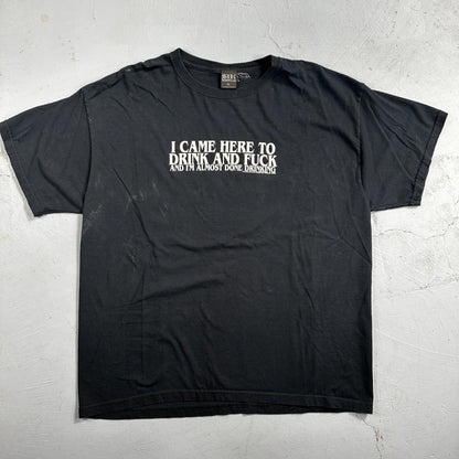 SikWorld Came Here To Drink VTG T Shirt Y2K 2009 Rare Punk Grunge Vile Skate