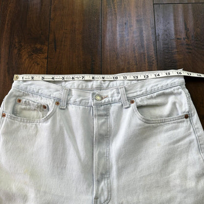 Vintage 90s Levis 501 USA 36x30 Tag Jeans 80s Blue Light Wash Act Worn 33x29