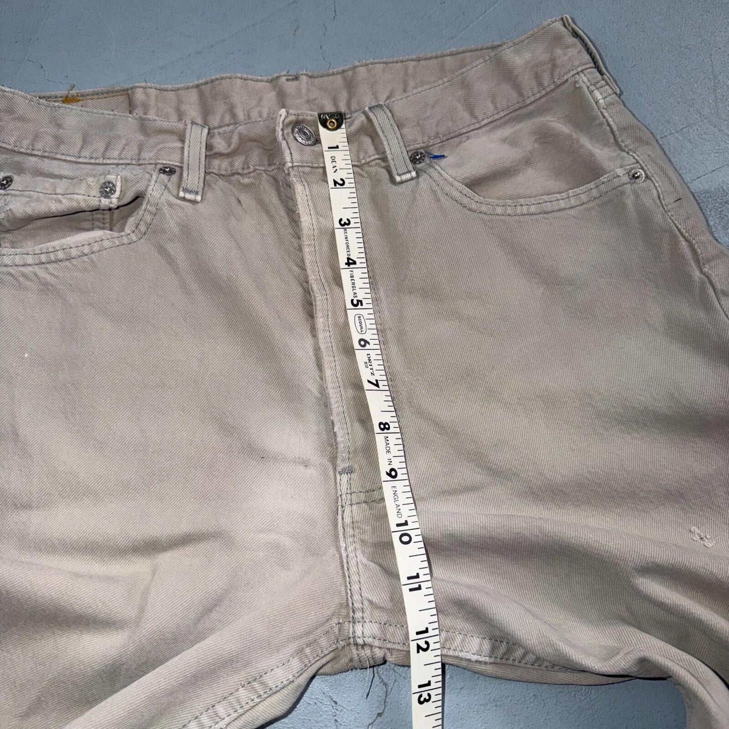 Levis 501 Vintage 90s USA XX Straight Leg Jeans Beige Light Wash 34x32 Act 31x29