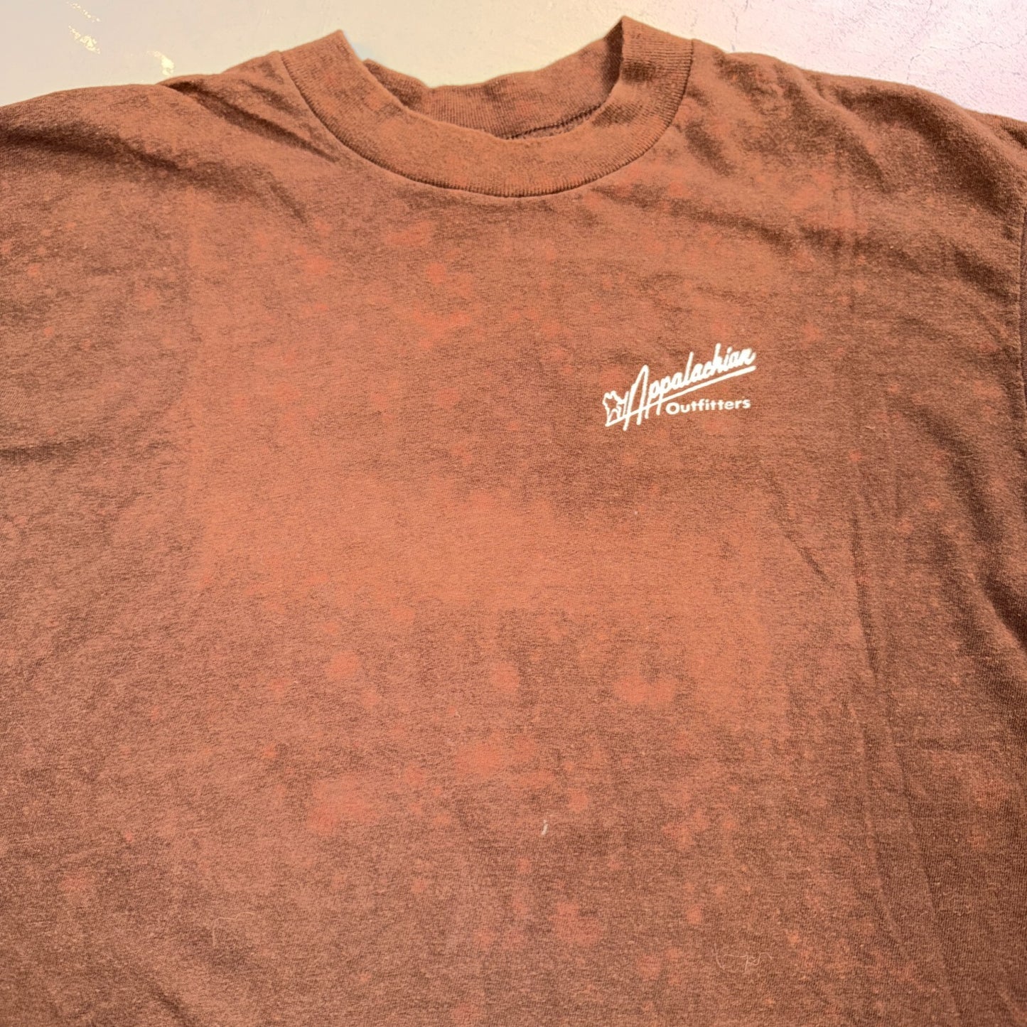 Take Memories Leave Footprints 80s VTG T Shirt Brown 1980s Single Stitch Hiking