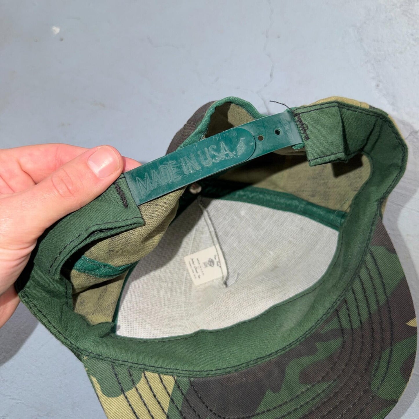Harley Davidson USA Camo VTG Hat Baseball Cap Snapback Military Woodland RARE