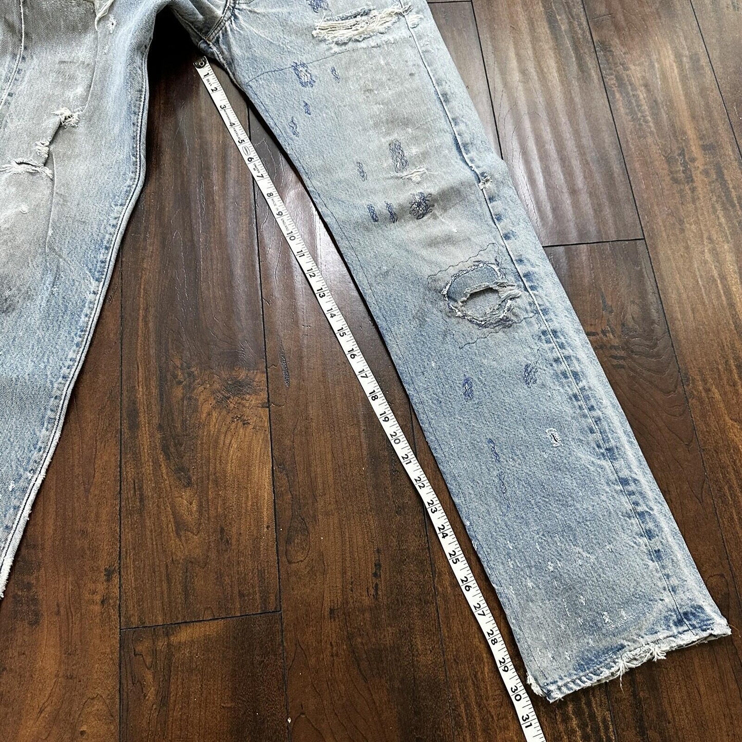 Levis Vintage 80s Redline Selvedge USA 501 XX Jeans 66 70s Light 30x36 Act 27x30
