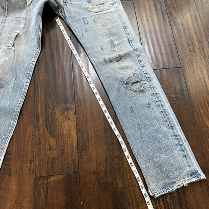 Levis Vintage 80s Redline Selvedge USA 501 XX Jeans 66 70s Light 30x36 Act 27x30