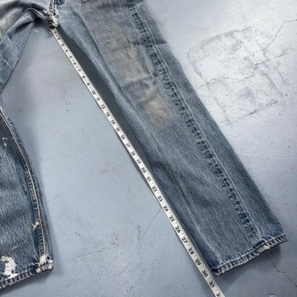 Levis 501 Vintage 90s USA XX Straight Leg Jeans 33x36 Light Wash Act 30x30