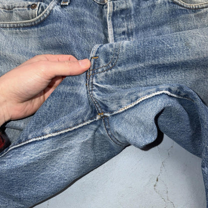 Levis 501 Vintage 80s Redline Selvedge USA XX Jeans Light Wash 38x40 Act 36x29