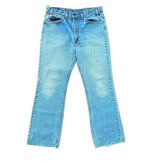 Levis 517 Vintage 80s USA Orange Tab Bootcut Flare Blue Jeans 34x31 Act 32x29