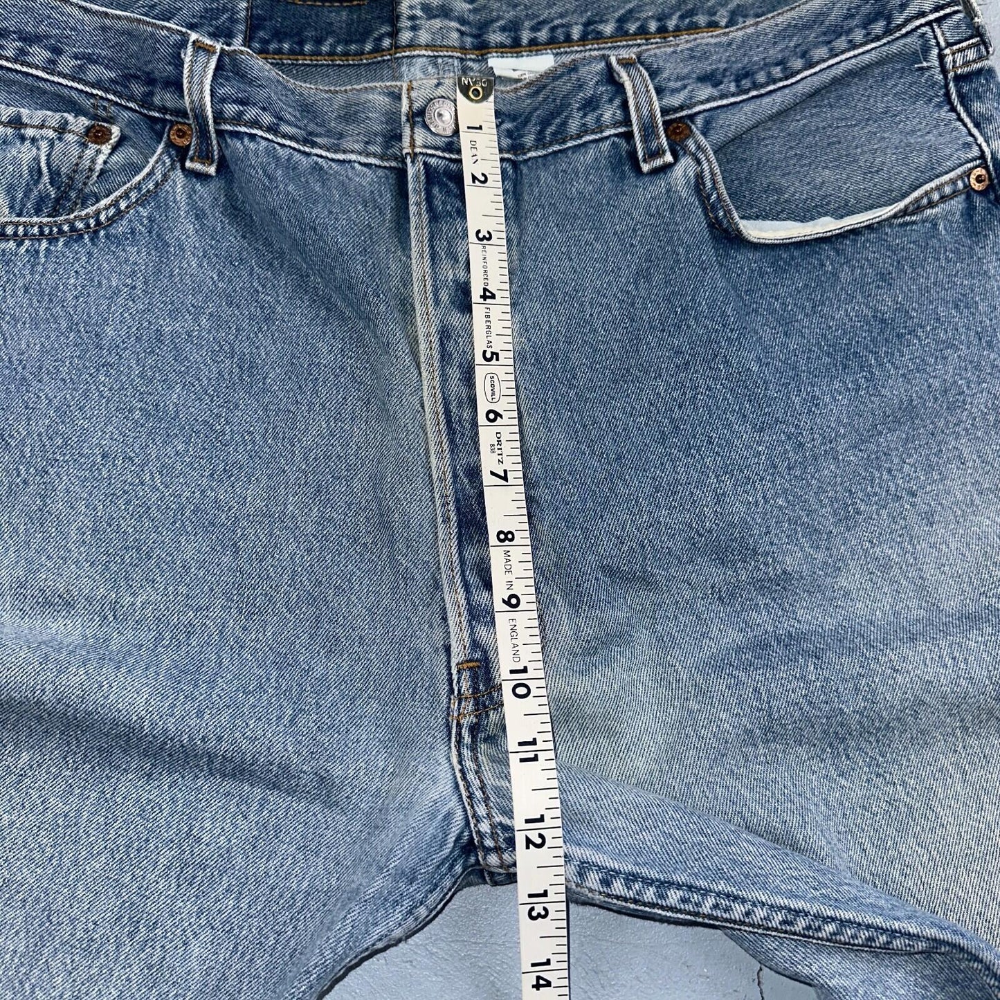 Levis 501 Vintage 90s Mexico Straight Leg Jeans 40x32 Y2K Light Wash Act 37x30