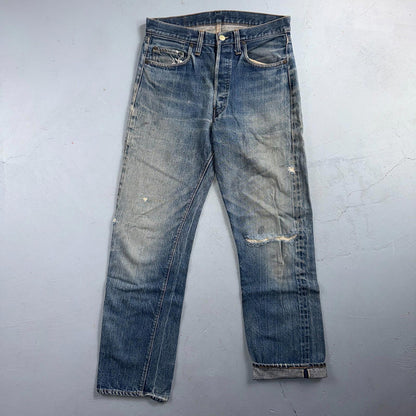 Levis 501 Vintage 70s SS Redline Selvedge USA XX Jeans Light Wash 31x33 Ac 30x29