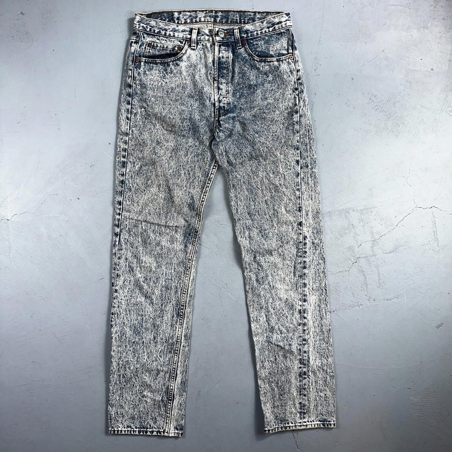 Levis 501 Vintage 80s USA XX Straight Leg Jeans Blue Acid Wash 32x34 Act 31x33