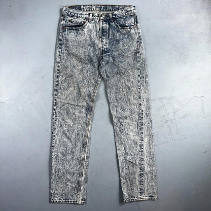 Levis 501 Vintage 80s USA XX Straight Leg Jeans Blue Acid Wash 32x34 Act 31x33