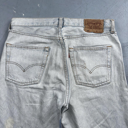 Levis 501 Vintage 90s Y2K XX Straight Leg Jeans Blue Light Wash 34x36 Act 33x31