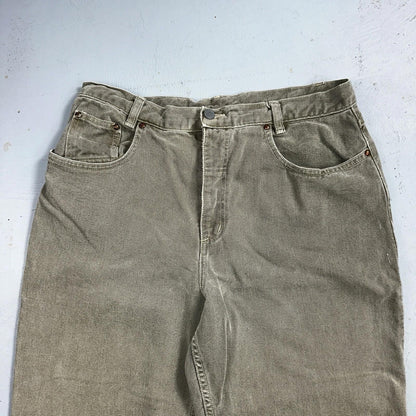 Democracy Jeans Womens 16 Green Denim Pants Banana Republic VTG USA High Rise