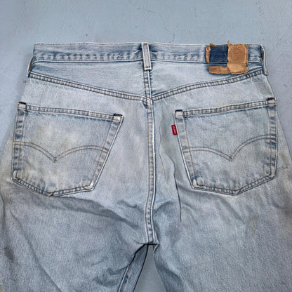 Levis 501 Vintage 80s Redline Selvedge USA XX Jeans Light Wash 36x30 Act 33x28