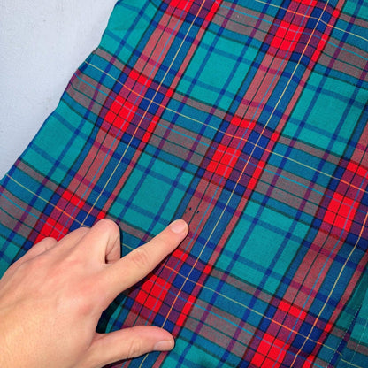 Pendleton VTG USA Made Virgin Wool BF LS Flannel Blue Red Turquoise Sz XL
