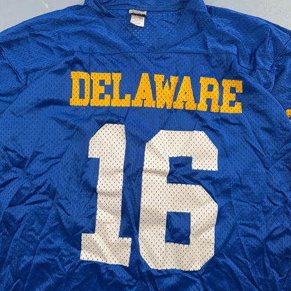 Delaware 16 Fan Jersey #16 Phoenix Sportswear M Blue Yellow Sports V Neck