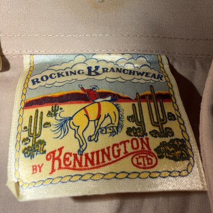 Kennington VTG Rocking K Ranchwear Shirt M Native Chief Pearl Snap Western 70s
