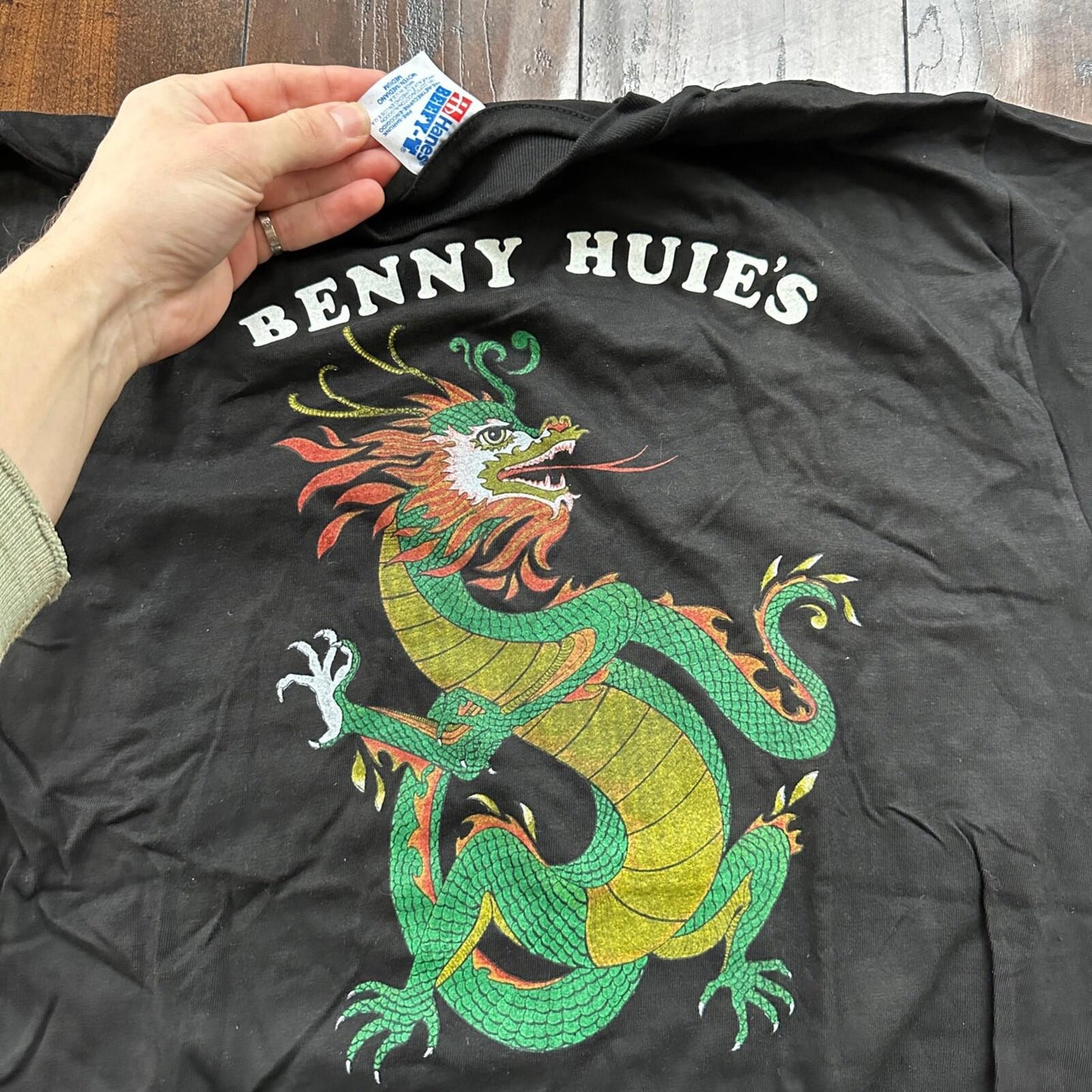 Chinese Art Dragon Sheridan Oregon Vintage T Shirt PDX Portland Food Asian 90s