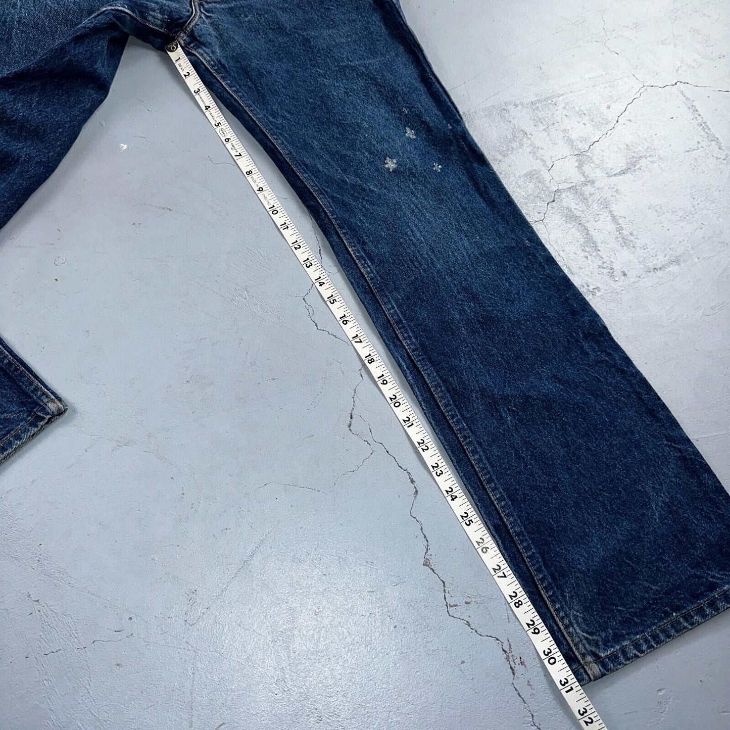 Levis 517 Vintage 90s USA Orange Tab Bootcut Flare Blue Worn Jeans Thrash 32x32