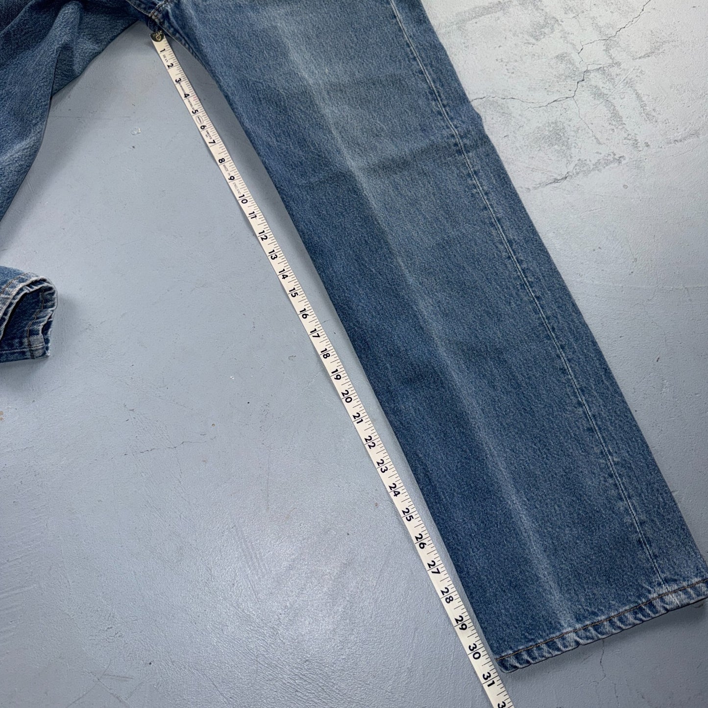 Levis 501 Vintage 90s USA XX Straight Leg Jeans Blue Light Wash 36x32 Act 34x31