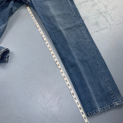 Levis 501 Vintage 90s USA XX Straight Leg Jeans Blue Light Wash 36x32 Act 34x31