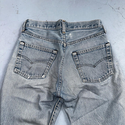 Levis 501 Vintage 80s Redline Selvedge USA XX Jeans Light Wash 28x36 Act 26x31