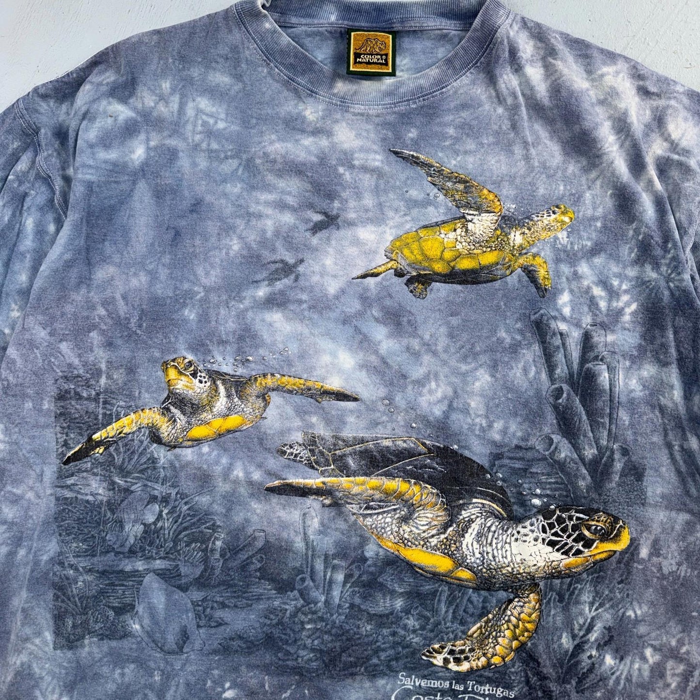 Sea Turtles Costa Rica VTG T Shirt AOP Tie Dye Ocean Water Life Animals Love 2XL