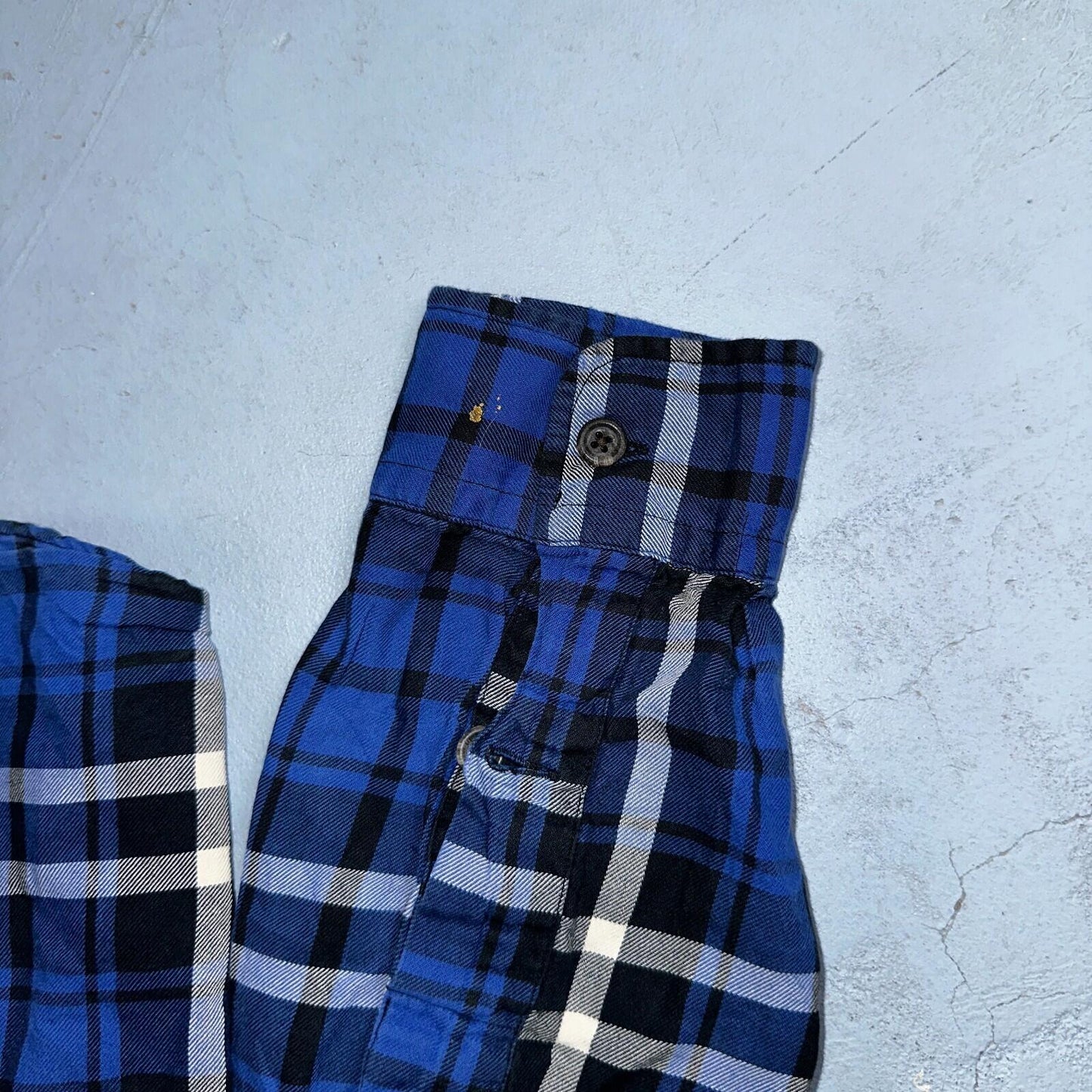 Polo Ralph Lauren VTG Oxford Shirt Plaid Stripe Button Down Up 90s Mens M Blue